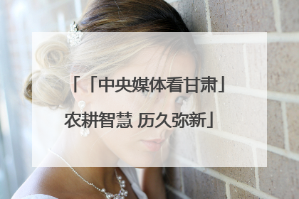 「中央媒体看甘肃」农耕智慧 历久弥新