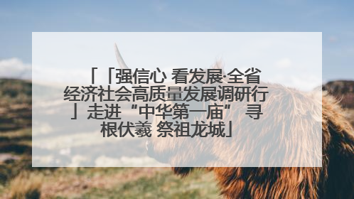 「强信心 看发展·全省经济社会高质量发展调研行」走进“中华第一庙” 寻根伏羲 祭祖龙城