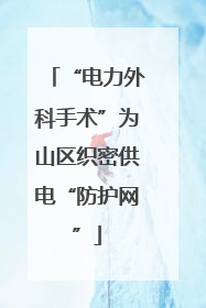 “电力外科手术”为山区织密供电“防护网”