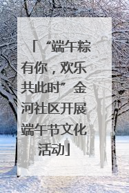 “端午粽有你，欢乐共此时”金河社区开展端午节文化活动