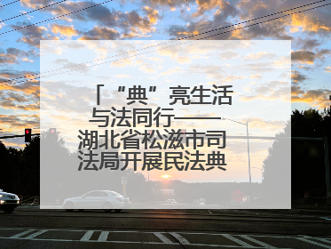 “典”亮生活 与法同行——湖北省松滋市司法局开展民法典宣传系列活动