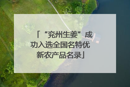 “兖州生姜”成功入选全国名特优新农产品名录