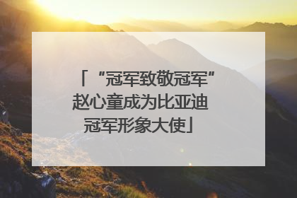 “冠军致敬冠军” 赵心童成为比亚迪冠军形象大使