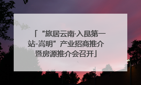“旅居云南·入昆第一站-嵩明”产业招商推介暨房源推介会召开