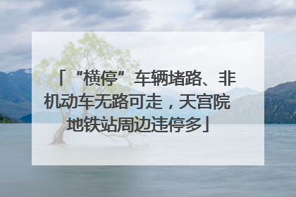 “横停”车辆堵路、非机动车无路可走，天宫院地铁站周边违停多