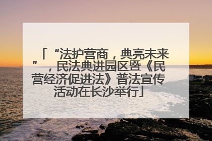 “法护营商，典亮未来”，民法典进园区暨《民营经济促进法》普法宣传活动在长沙举行