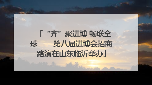 “齐”聚进博 畅联全球——第八届进博会招商路演在山东临沂举办