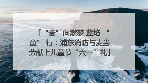 “麦”向燃梦 蓝焰 “童” 行：浦东消防与麦当劳献上儿童节“六一”礼