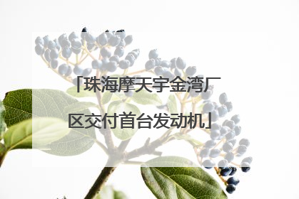 珠海摩天宇金湾厂区交付首台发动机