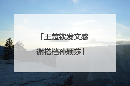 王楚钦发文感谢搭档孙颖莎