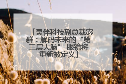 灵伴科技副总裁宓群：解码未来的“第三层大脑” 眼镜将重新被定义