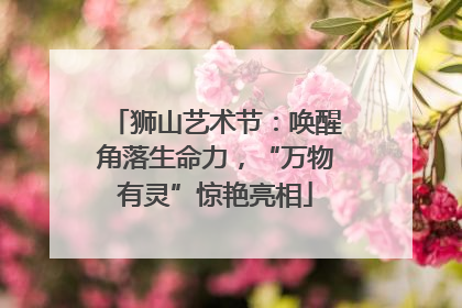 狮山艺术节：唤醒角落生命力，“万物有灵”惊艳亮相