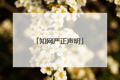 知网严正声明