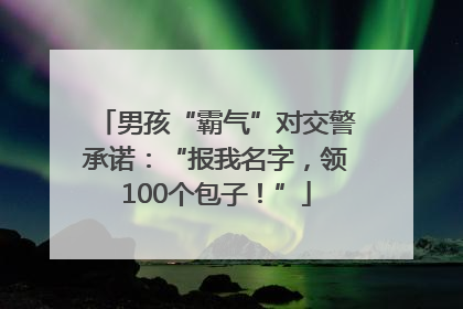男孩“霸气”对交警承诺：“报我名字，领100个包子！”
