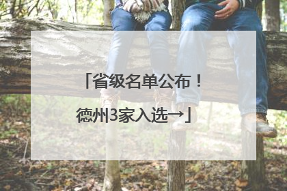 省级名单公布！德州3家入选→