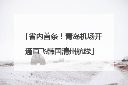 省内首条！青岛机场开通直飞韩国清州航线