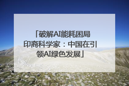 破解AI能耗困局 印裔科学家：中国在引领AI绿色发展