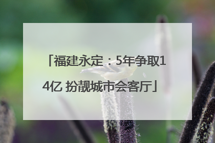 福建永定：5年争取14亿 扮靓城市会客厅