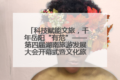 科技赋能文旅，千年岳阳“有范”——第四届湖南旅游发展大会开幕式暨文化旅游推介会侧记