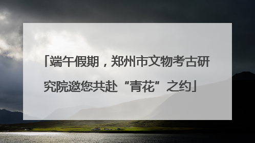 端午假期，郑州市文物考古研究院邀您共赴“青花”之约