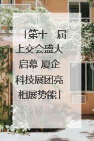 第十一届上交会盛大启幕 厦企科技展团亮相展势能