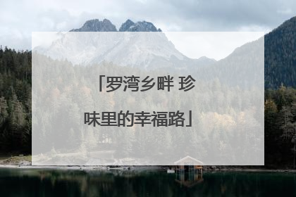 罗湾乡畔 珍味里的幸福路