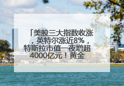 美股三大指数收涨，英特尔涨近8%，特斯拉市值一夜增超4000亿元！黄金、原油下跌