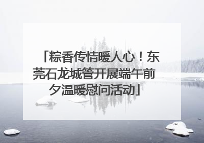 粽香传情暖人心！东莞石龙城管开展端午前夕温暖慰问活动