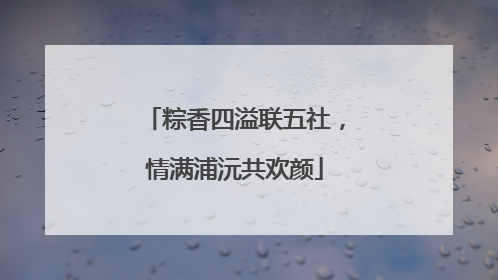 粽香四溢联五社，情满浦沅共欢颜
