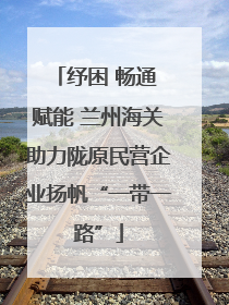 纾困 畅通 赋能 兰州海关助力陇原民营企业扬帆“一带一路”