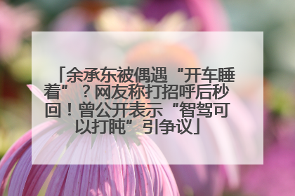 余承东被偶遇“开车睡着”？网友称打招呼后秒回！曾公开表示“智驾可以打盹”引争议