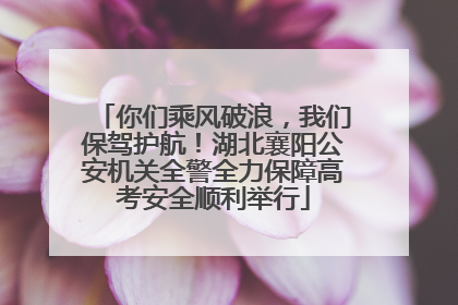你们乘风破浪，我们保驾护航！湖北襄阳公安机关全警全力保障高考安全顺利举行