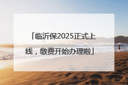 临沂保2025正式上线，缴费开始办理啦