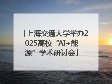 上海交通大学举办2025高校“AI+能源”学术研讨会