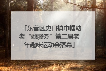 东营区史口镇巾帼助老“她服务”第二届老年趣味运动会落幕