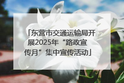 东营市交通运输局开展2025年“路政宣传月”集中宣传活动