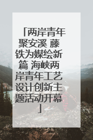 两岸青年聚安溪 藤铁为媒绘新篇 海峡两岸青年工艺设计创新主题活动开幕