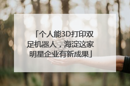个人能3D打印双足机器人，海淀这家明星企业有新成果