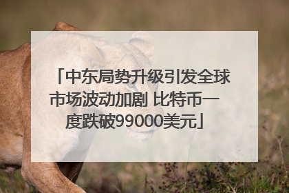 中东局势升级引发全球市场波动加剧 比特币一度跌破99000美元