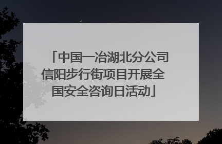 中国一冶湖北分公司信阳步行街项目开展全国安全咨询日活动