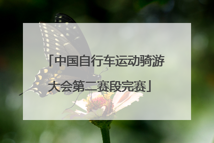 中国自行车运动骑游大会第二赛段完赛