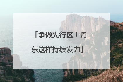 争做先行区！丹东这样持续发力