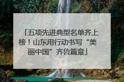 五项先进典型名单齐上榜！山东用行动书写“美丽中国”齐鲁篇章