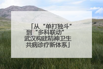 从“单打独斗”到“多科联动” 武汉构建精神卫生共病诊疗新体系