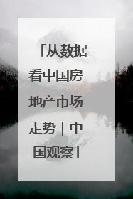 从数据看中国房地产市场走势｜中国观察
