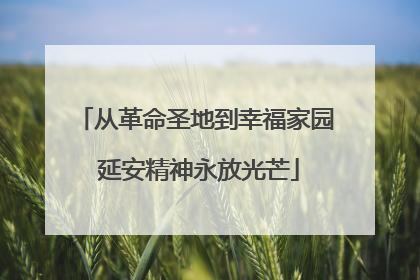 从革命圣地到幸福家园 延安精神永放光芒