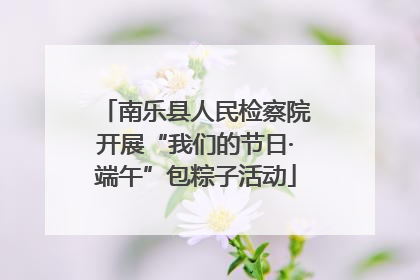 南乐县人民检察院开展“我们的节日·端午”包粽子活动