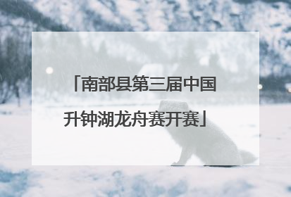 南部县第三届中国升钟湖龙舟赛开赛