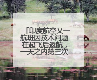 印度航空又一航班因技术问题在起飞后返航，一天之内第三次因“技术问题”返航
