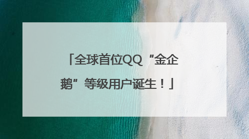 全球首位QQ“金企鹅”等级用户诞生！